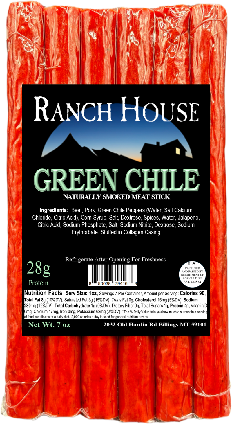 Green Chile Snack Stick – Ranch House Meat Co.