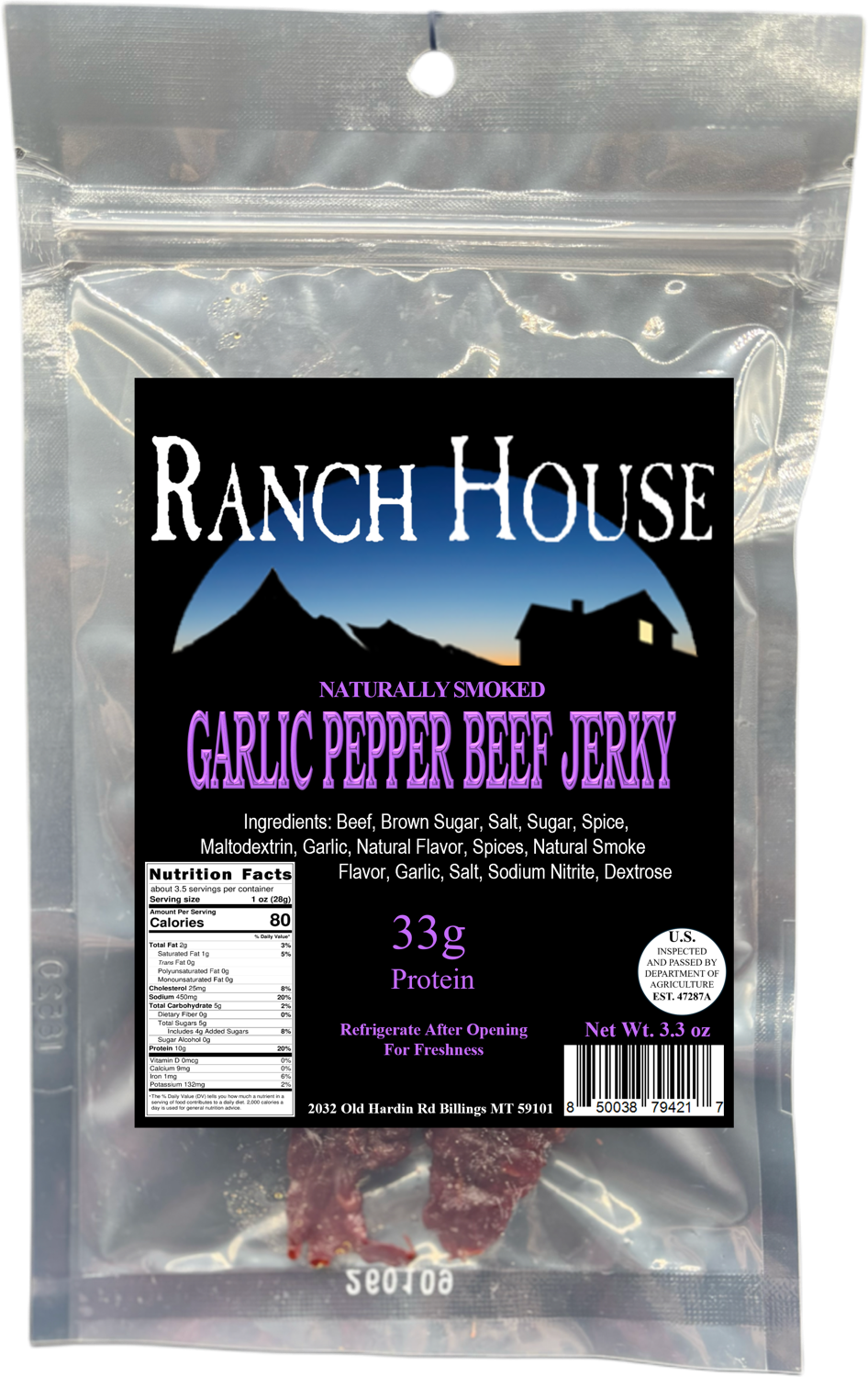 Garlic Pepper Beef Jerky